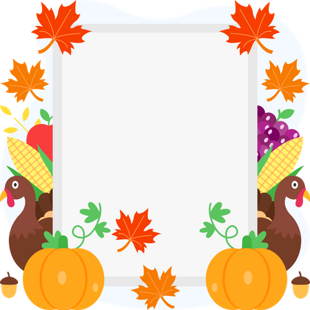 Bannière du jour de Thanksgiving  Illustration