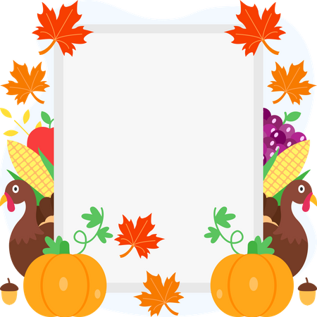 Bannière du jour de Thanksgiving  Illustration