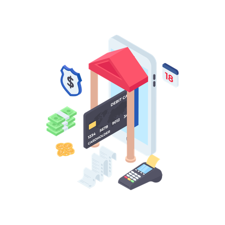 Services bancaires en ligne  Illustration