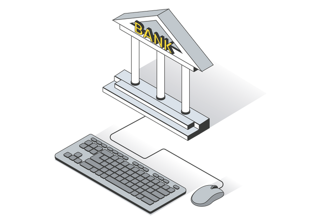 Services bancaires en ligne  Illustration