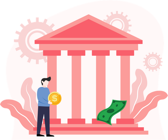 Banque numérique  Illustration