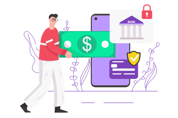 Banque numérique Illustration
