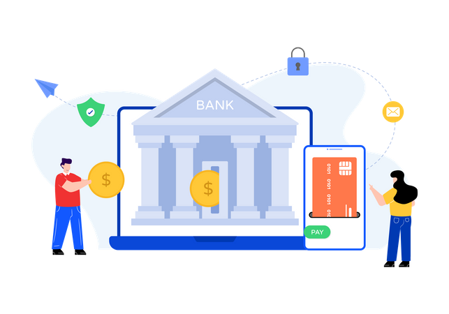 Services bancaires sur Internet  Illustration