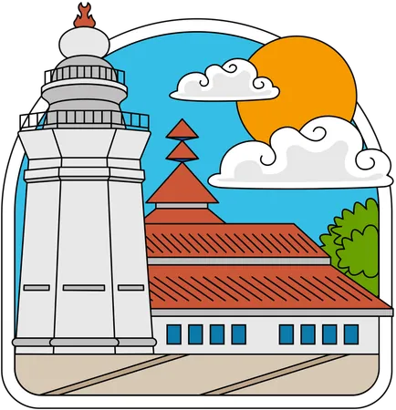 Banten Grand Mosque  Illustration