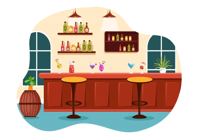 Bar à cocktails  Illustration