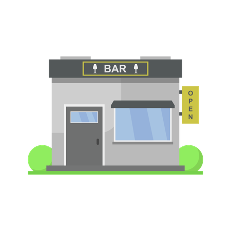 Bar Building  Illustration