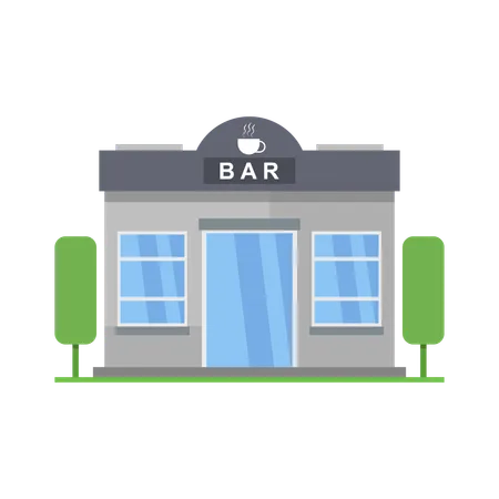Bar Building  Illustration
