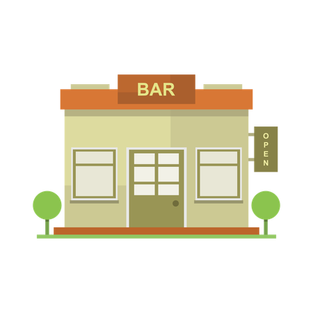 Bar Building  Illustration