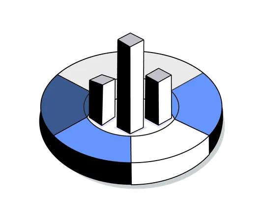 棒グラフデータの視覚化  イラスト