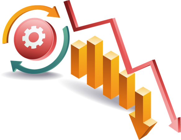 Bar chart management  Illustration