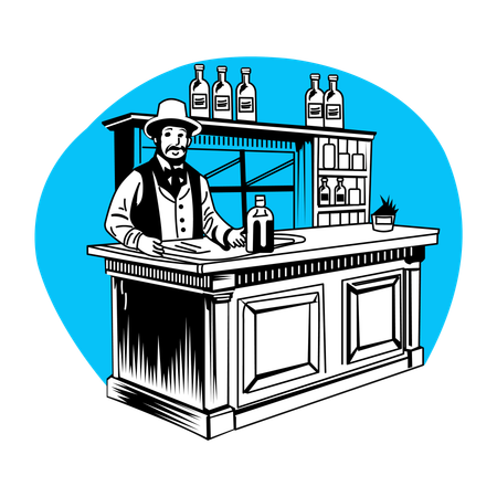 Bar Counter  Illustration