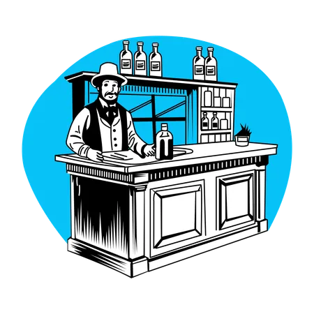 Bar Counter  Illustration