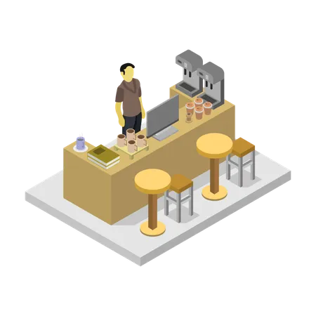 Bar Counter  Illustration