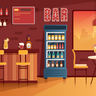 bar restaurant illustration free download