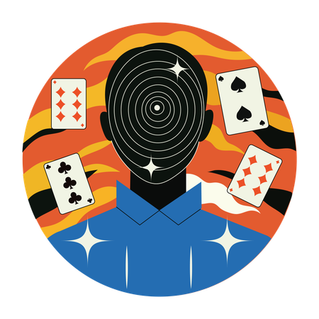 Cartas de juego, personajes, póquer, casino, baraja  Ilustración