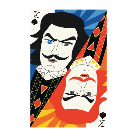 Carta del rey, personaje, póquer, casino, baraja  Illustration