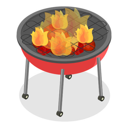 Barbecue Cooking  Illustration