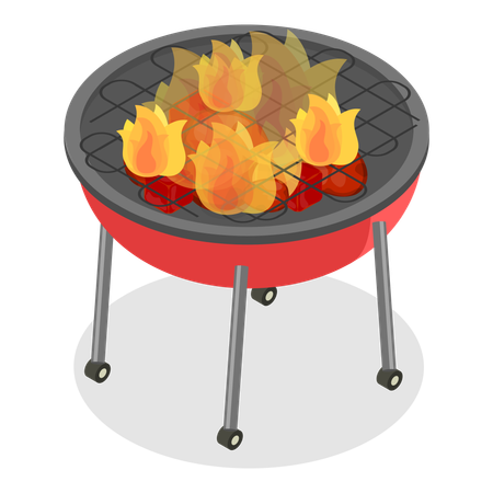 Cuisson au barbecue  Illustration