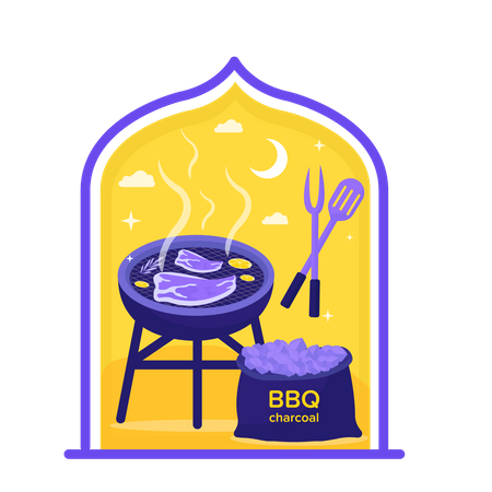 Barbecue grill  Illustration