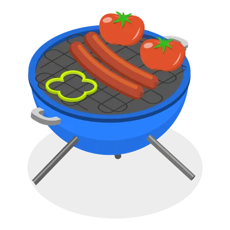 Barbecue grills  イラスト
