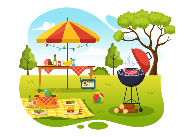 Barbecue party  Illustration