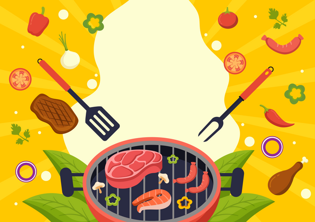 Barbecue party  Illustration