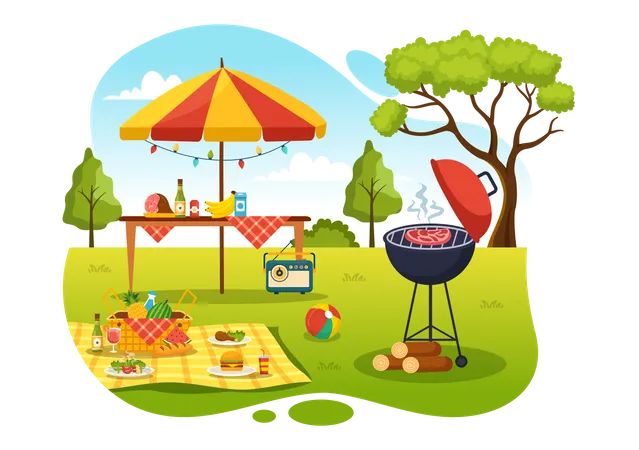 Barbecue party  Illustration