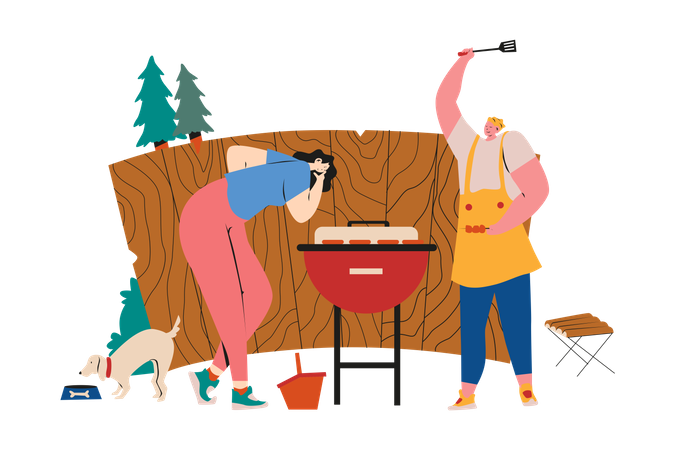 Barbecue Party  Illustration