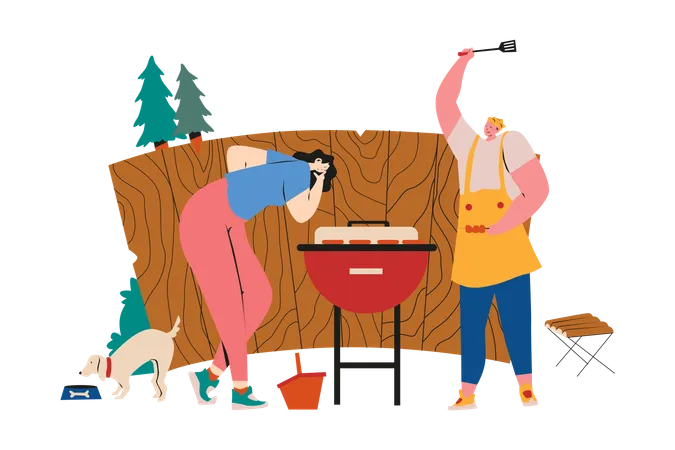 Barbecue Party  Illustration