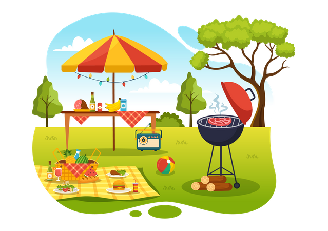 Barbecue party  Illustration