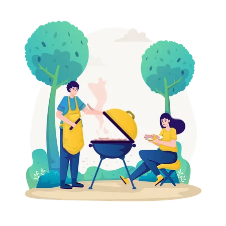 Barbecue time  Illustration