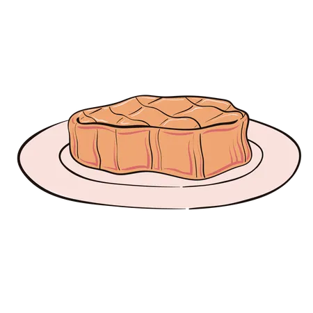 Barbeque plate  Illustration