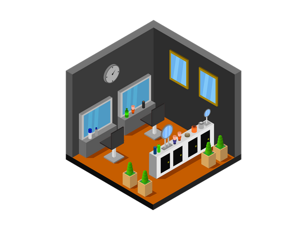 Barber shop  イラスト
