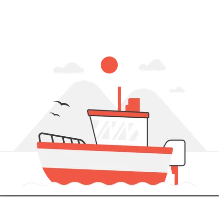 Barco  Ilustração