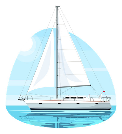 Barco de regata  Ilustración