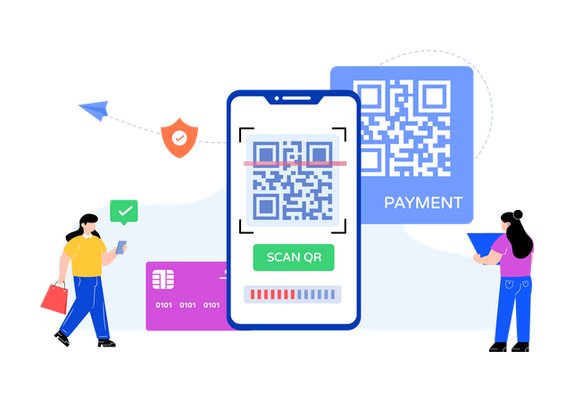 Barcode payment  Illustration