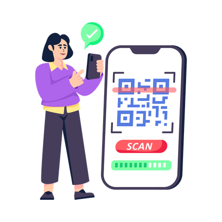 Barcode Scan  Illustration