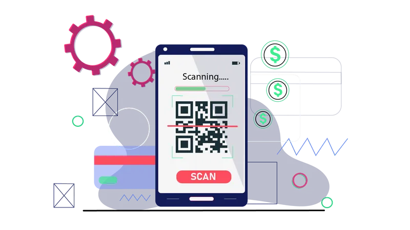 Barcode-Scannen  Illustration