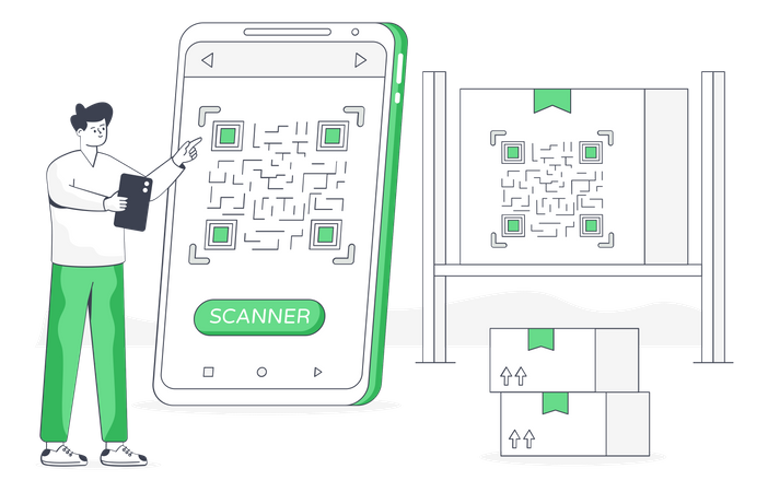 Barcode-Scannen  Illustration