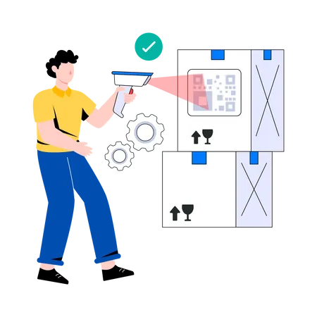 Barcode-Scannen  Illustration