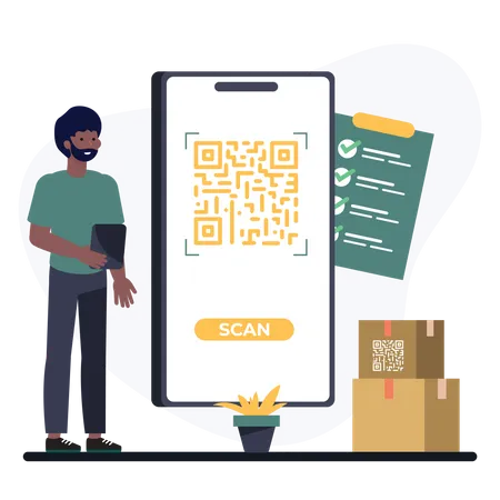 Barcode-Scannen  Illustration