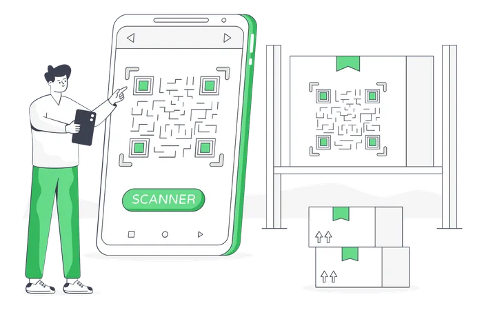 Barcode Scanning  Illustration