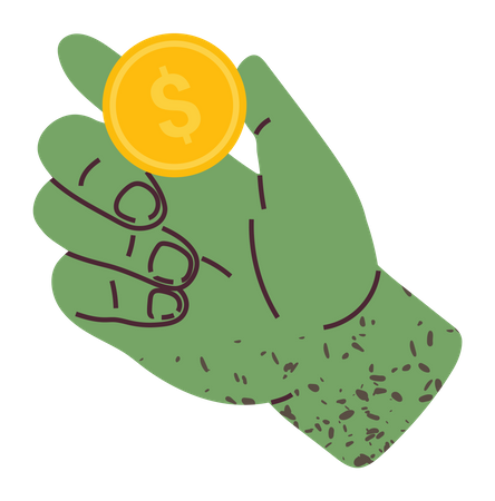 Bargeld zur Zahlung  Illustration
