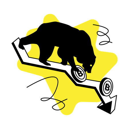 Bärische Kryptomünze  Illustration
