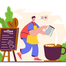illustrations of barista