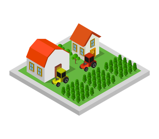 Barn House  Illustration