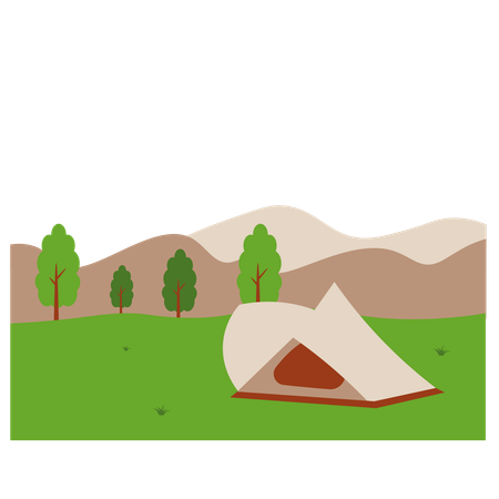 Barraca de acampamento  Ilustração