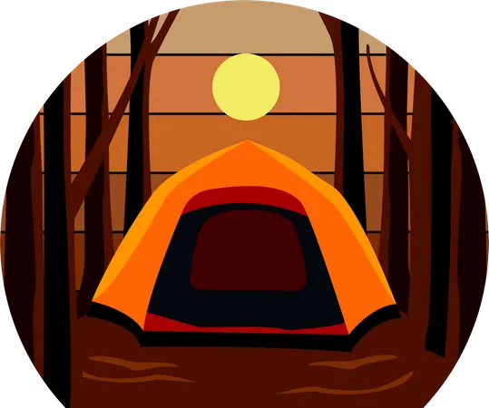 Barraca de acampamento  Ilustração