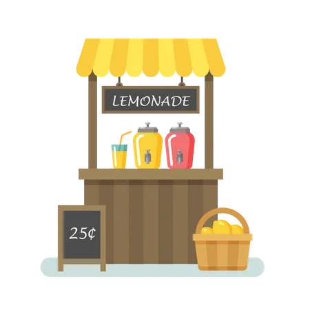 Barraca de limonada  Ilustração