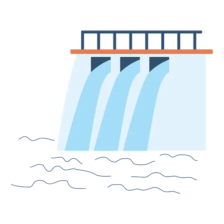 Barrage hydroélectrique  Illustration